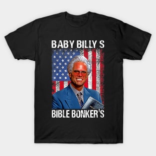 Retro USA Flag Baby Billy's Bible Bonker T-Shirt